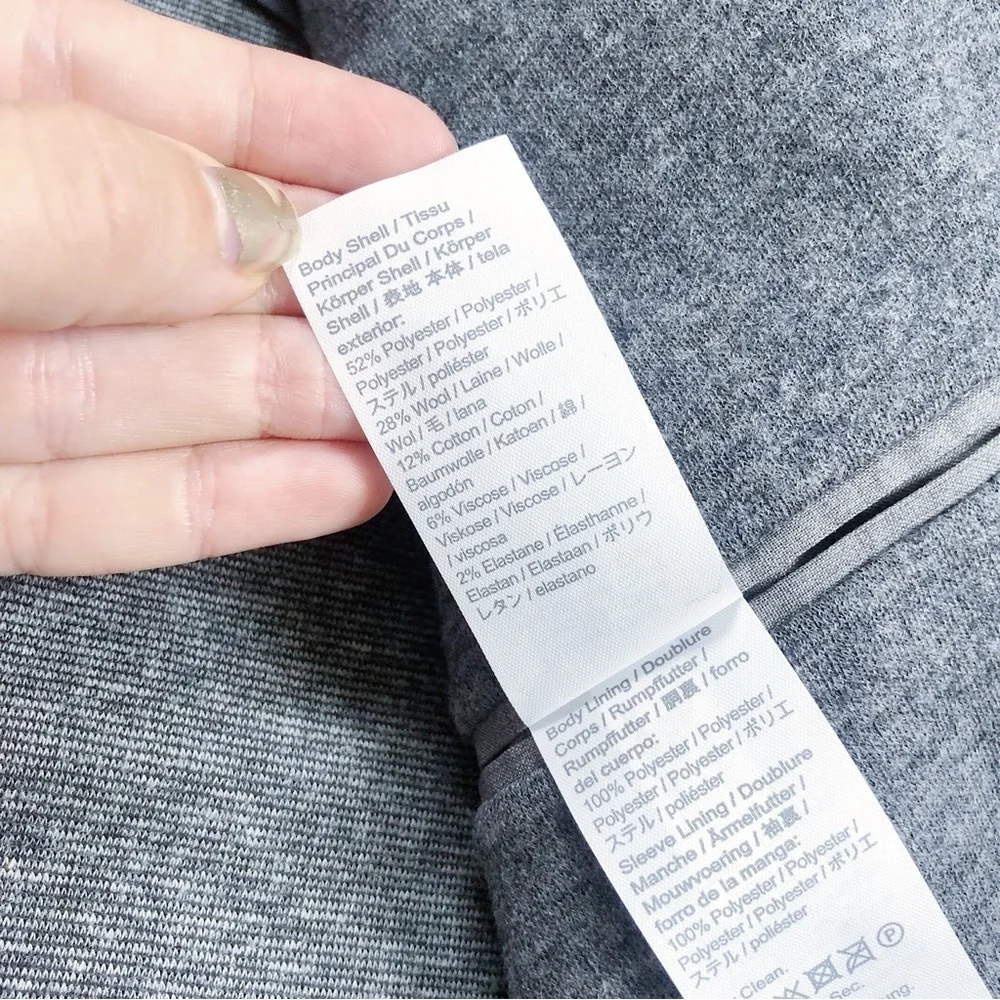 J Crew • Slim-fit knit suit jacket in wool-cotton blend Heather Grey blazer